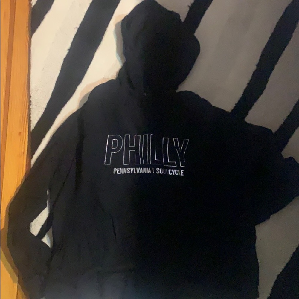 SoulCycle philly open back sweatshirt